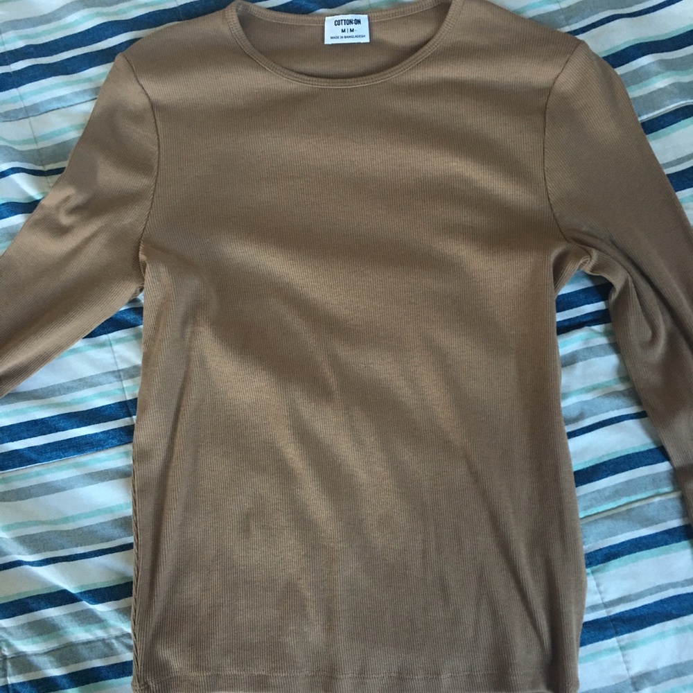 Cotton on brown & white long sleeve bundle